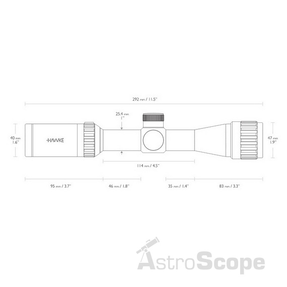  Приціл оптичний Hawke Vantage 2-7х32 AO (Mil Dot) - фото 4