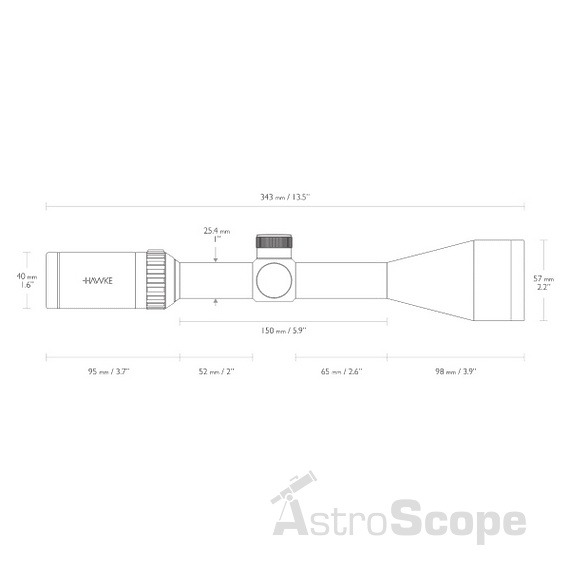  Приціл оптичний Hawke Vantage IR 3-9x50 (Mil Dot IR R / G) - фото 4