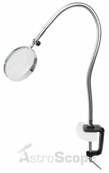 Настольная лупа Magnifier 3x90 мм, струбцина 15124 - Фото 1
