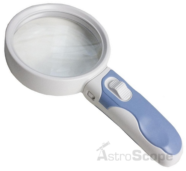 Ручная лупа Magnifier 5х90 мм, с LED подсветкой 77390B3 - Фото 1
