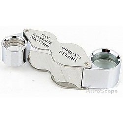 Карманная лупа Magnifier 10х18 мм и 20х12 мм Magnifier 22181