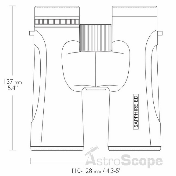 Бинокль Hawke Sapphire ED 8x42 Top Hinge (Black) - Фото 5