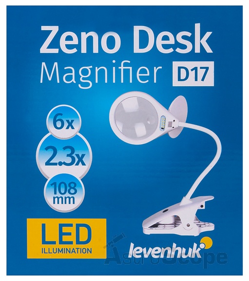  Лупа настільна Levenhuk Zeno Desk D17 - фото 12